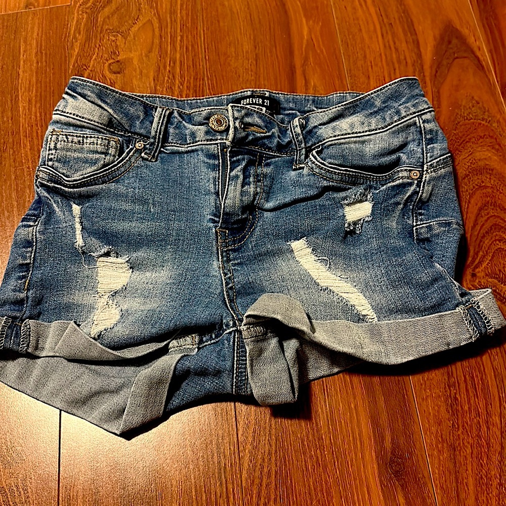 forever 21 denim blue jean shorts